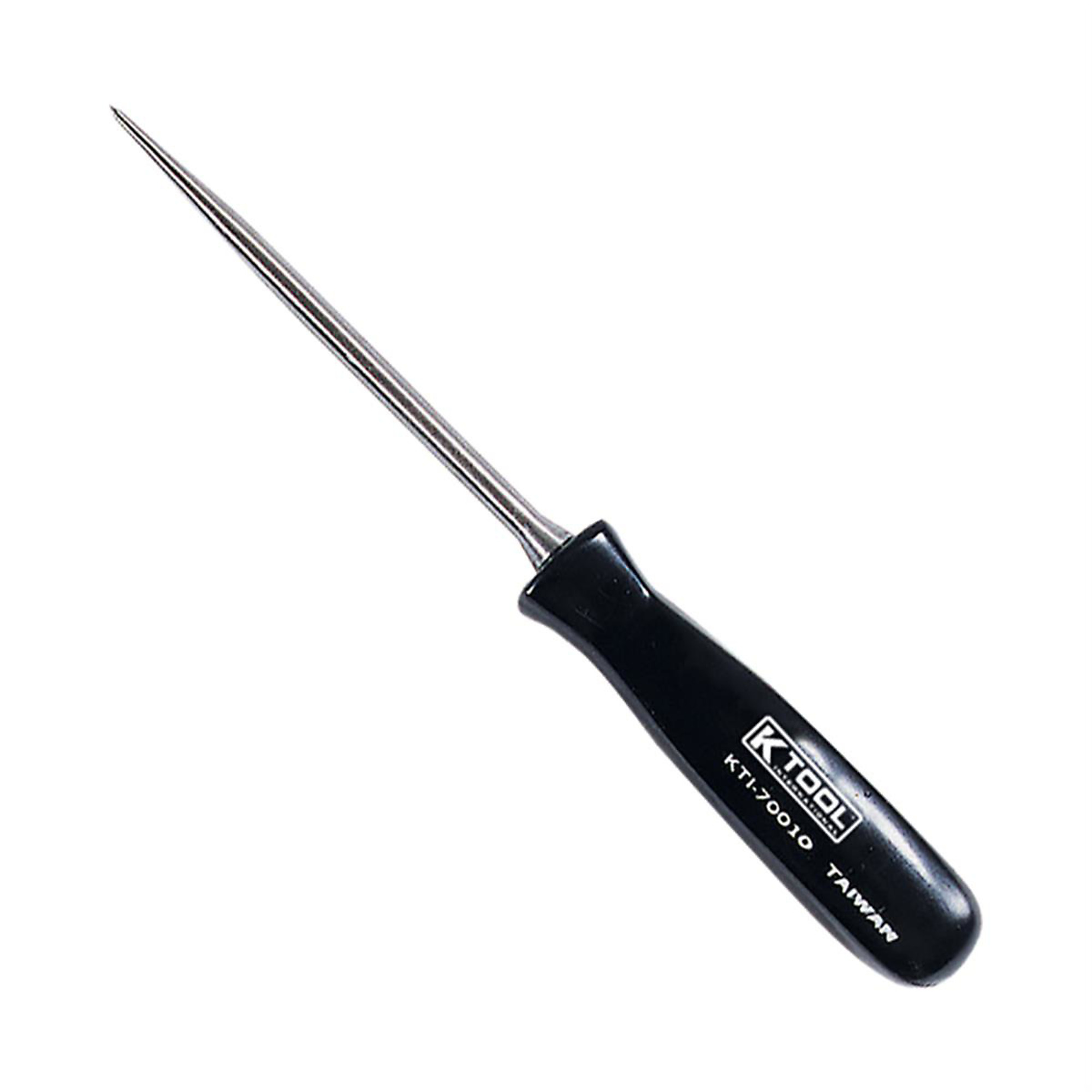 K Tool International Tapered Scratch Awl — Chrome Vanadium Steel, Ergonomic Contoured Handle, Model# KTI70010